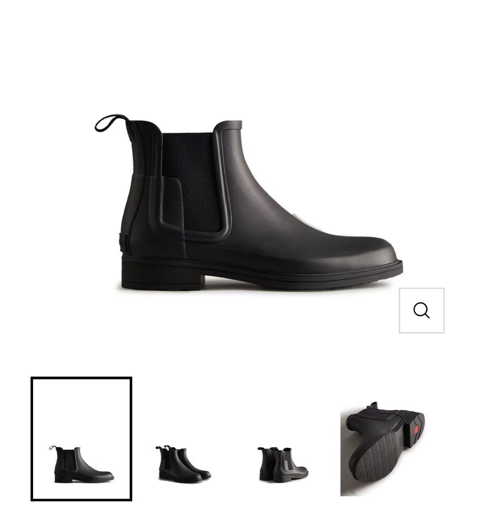 HUNTERオリジナル リファインド チェルシーブーツ-ブラック レディース オリジナル リファインド チェルシーブーツ - ブラック