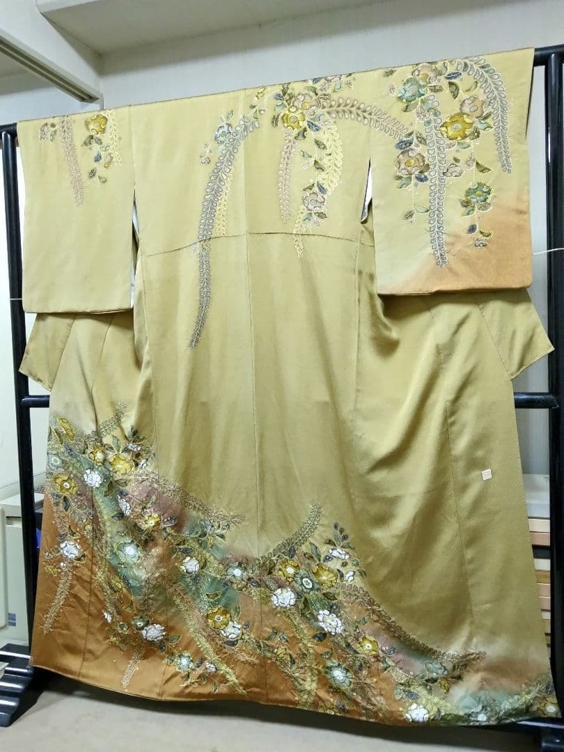 F-321 訪問着 京友禅 辻ヶ花 袷 金彩 暈し 正絹 落款 美品 - メルカリ