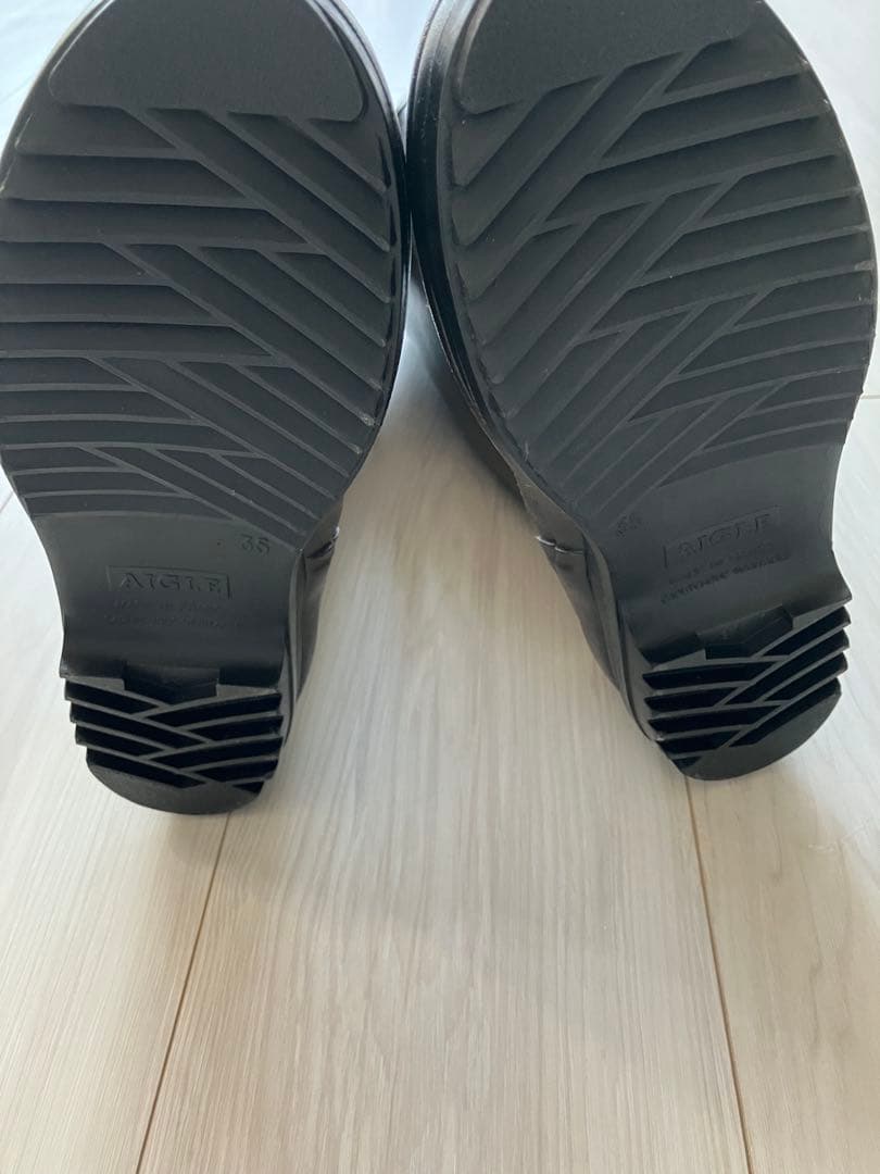 新品未使用 AIGLE レインブーツ ブラウン 35(22.5cm)フランス製