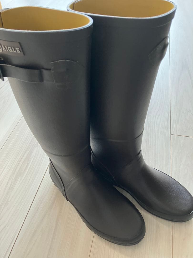 新品未使用 AIGLE レインブーツ ブラウン 35(22.5cm)フランス製