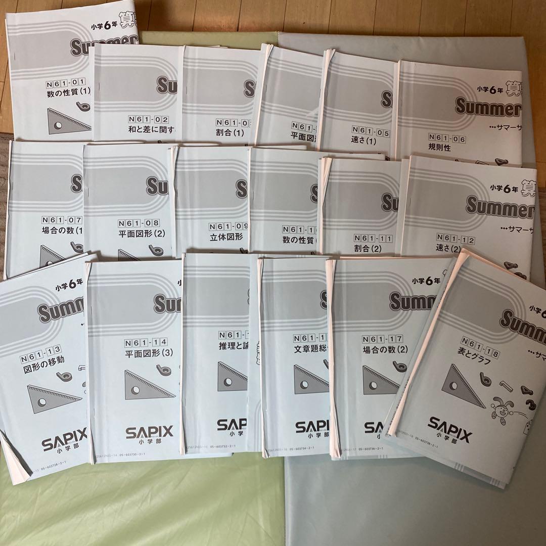 2025算数Summer SapiX &サマーサポート夏期講習フルセット - メルカリ