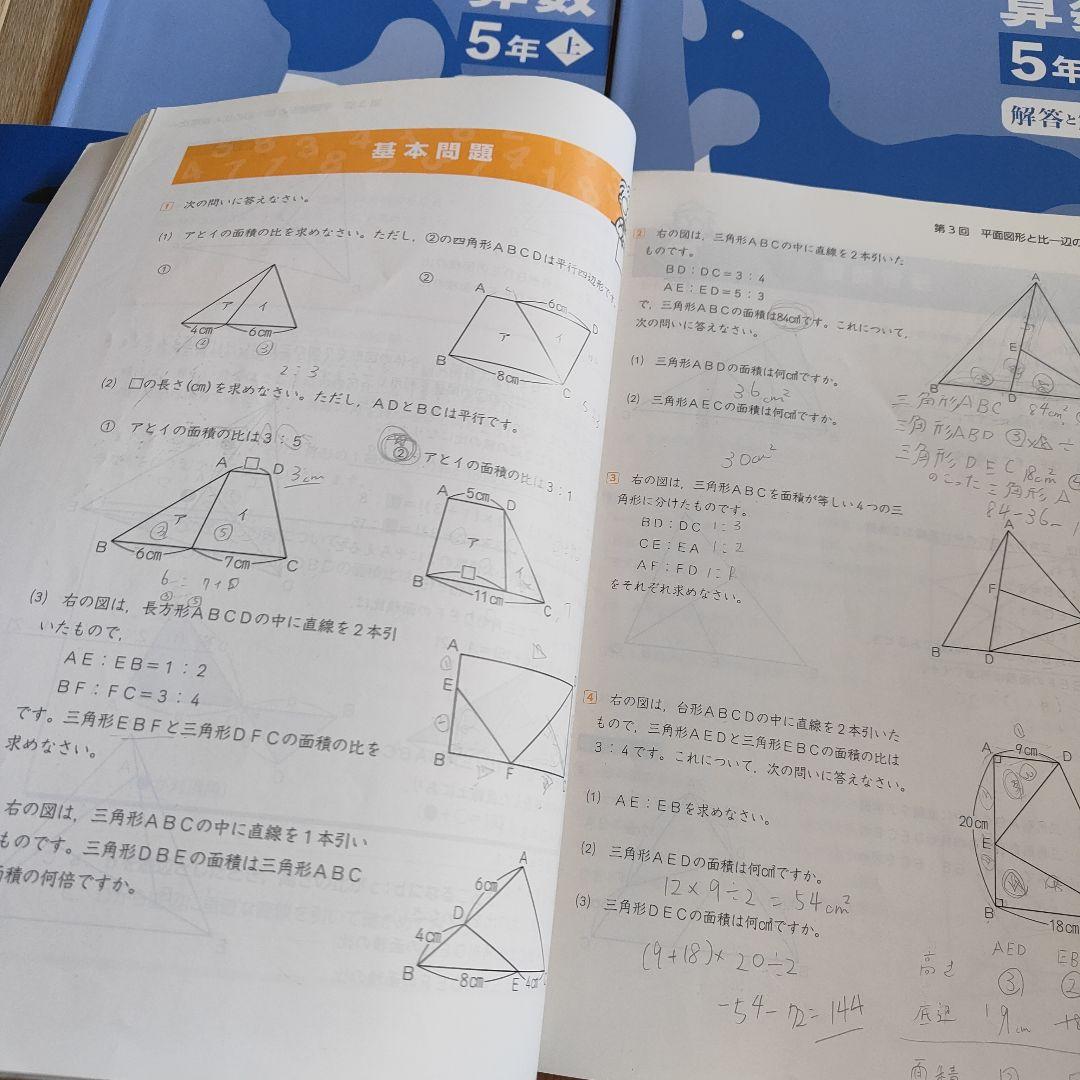 予習シリーズ 算数 5年 上下 解説・説明 四谷大塚 - メルカリ