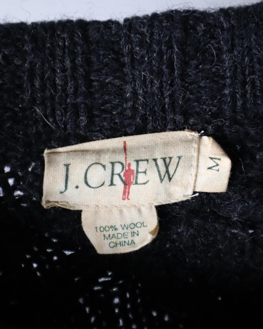 J.CREW 90s ケーブル チャンキー ウール ニット セーター 巨人タグ