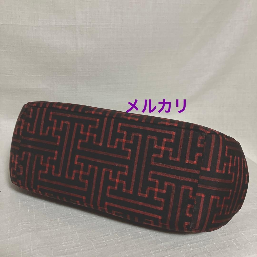 大島紬 龍郷 秋名バラ 赤4玉 がま口バッグ ハンドメイド 着物バッグ