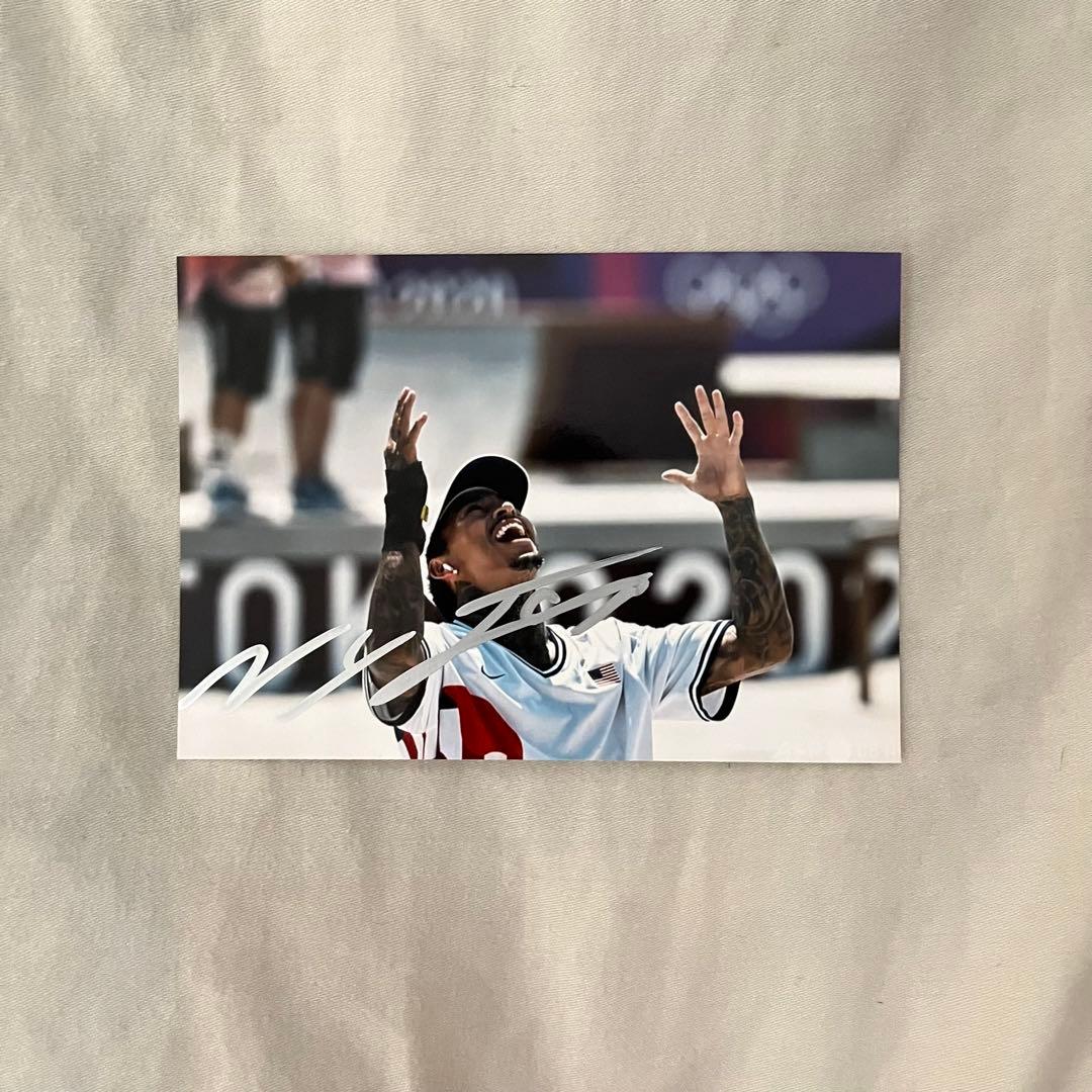 パリオリンピック ナイジャー ヒューストン 直筆サイン ① 堀米雄斗 パリオリンピック ナイジャー ヒューストン 直筆サイン ① 堀米雄斗