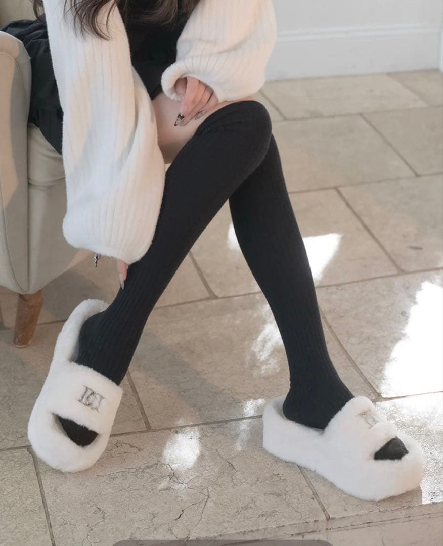 完売品】Darich ダーリッチ プラットフォームファーサンダル ホワイトL