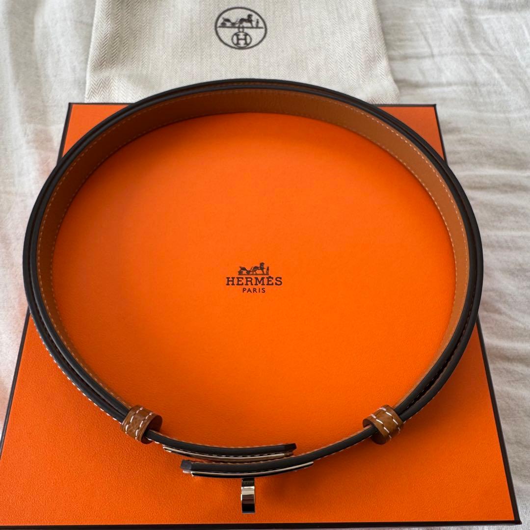 【新品】エルメスベルト《ケリー》18ゴールド 　シルバー金具