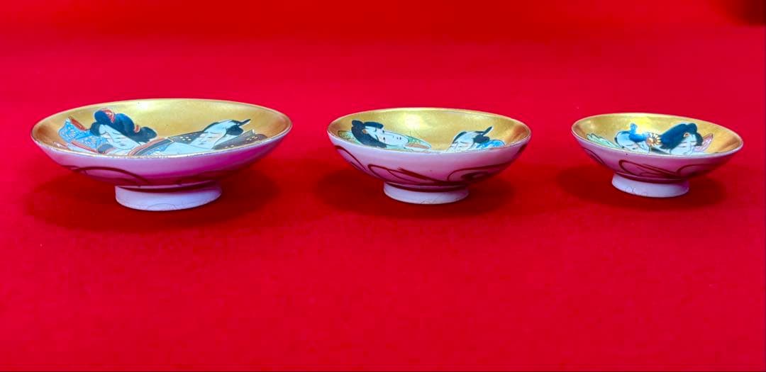 九谷焼 お猪口 ぐい呑み 金彩 春画 浮世絵 人物 盃3点まとめて - メルカリ