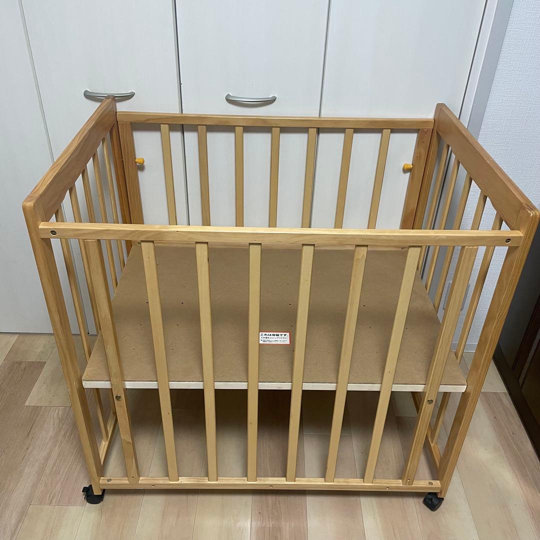 取説付き送料込み】ベビーベッドミニ 西松屋 ヤトミ 木製 NEタイプ