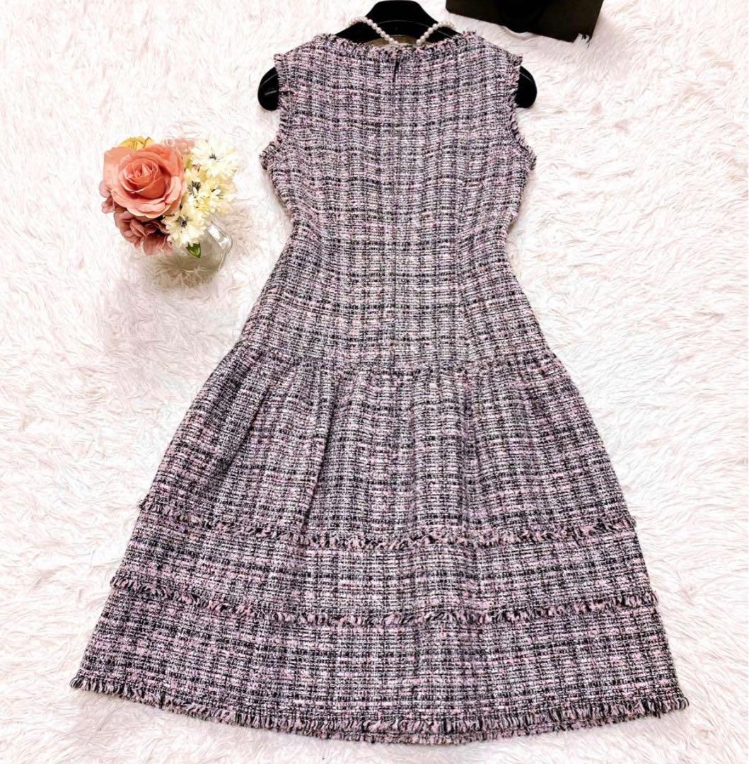 Rene ルネ ひざ丈 ワンピース ツイード 34 - メルカリ