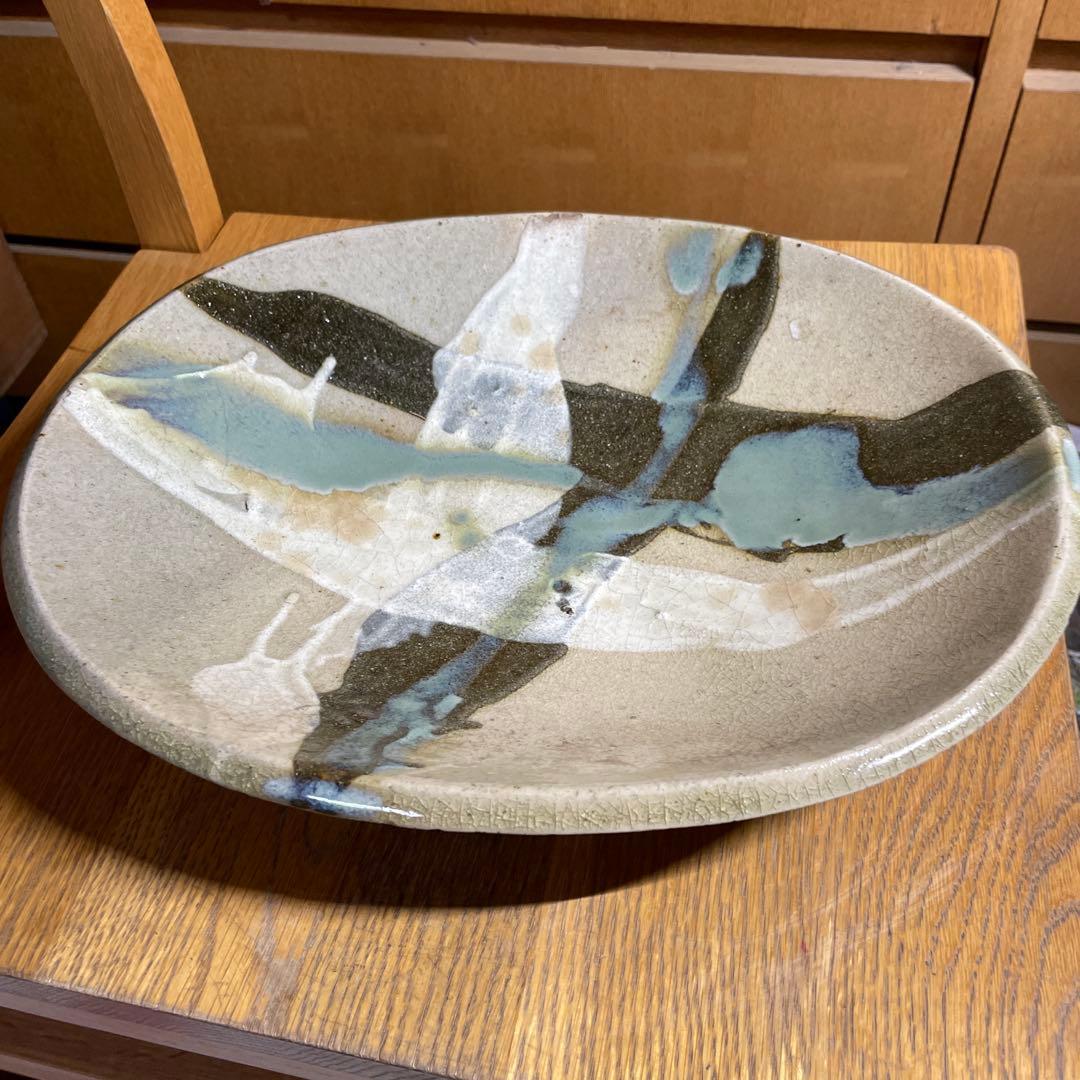 益子焼　楕円皿　箱なし sd1_a3d9ebf39f8dd9456f0ec635f4