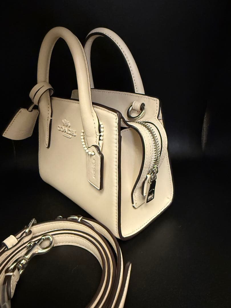 COACH アンドレア ミニ キャリーオール CO974 SV/HA ホワイト - メルカリ