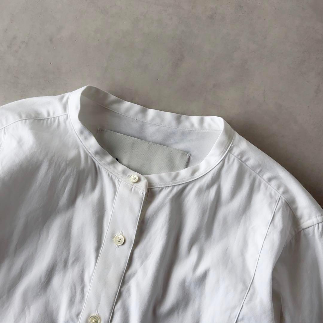 極美品 TICCA 定価25,300円 長袖 バンドカラー ビブヨーク シャツ