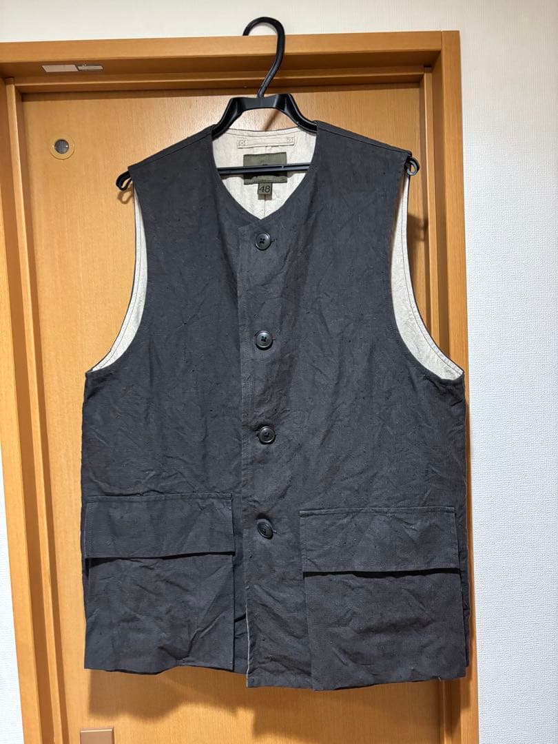 ナイジェル・ケーボン JERKIN VEST HEMP CANVAS JERKIN VEST-HEMP CANVAS/ジャーキンベスト-ヘンプキャンバス