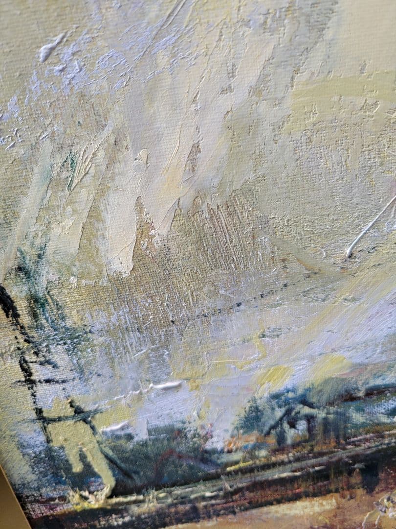 印象派風 油彩画 木の風景 大きなキャンバス - メルカリ