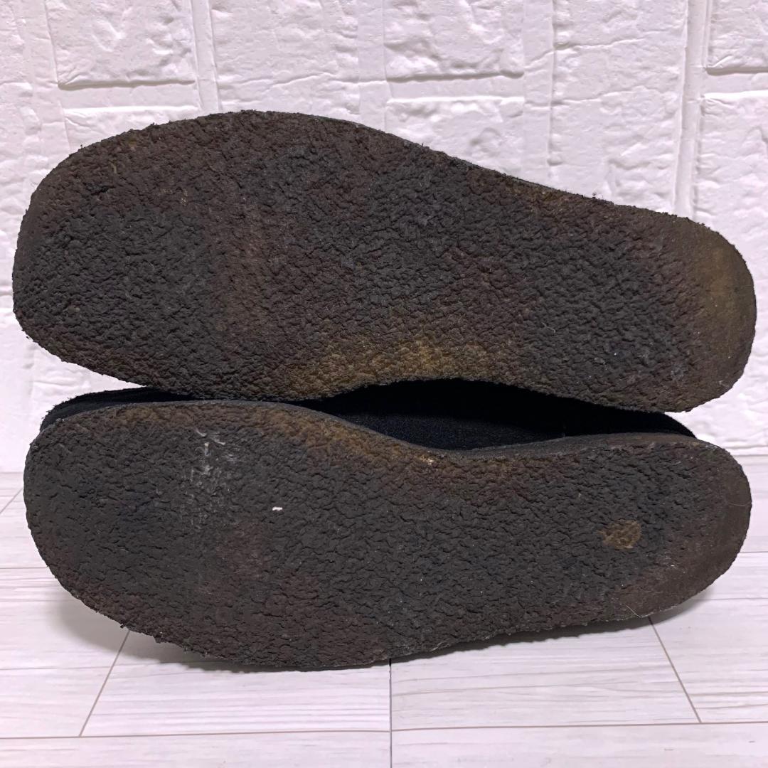 靴 Clarks Wallabee BLACK SUEDE UK7.5 26.5cm