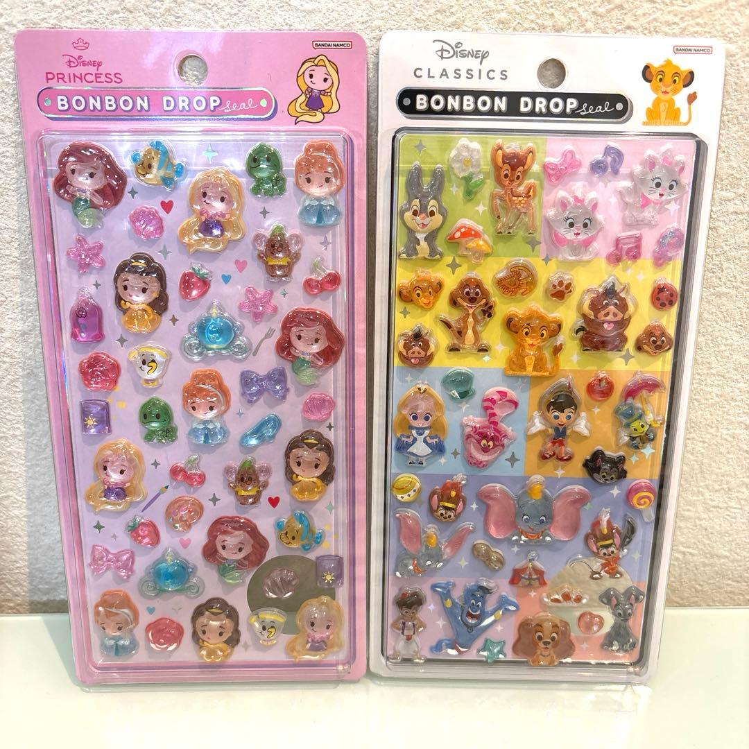 ボンボンドロップシール ディズニープリンセス クラシックシール 2点