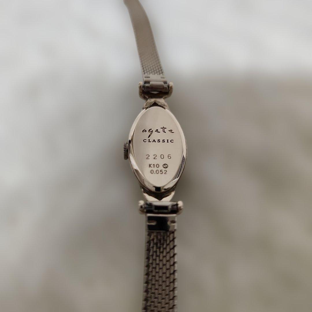 agete アガット CLASSIC 10K 腕時計 ダイヤ - メルカリ