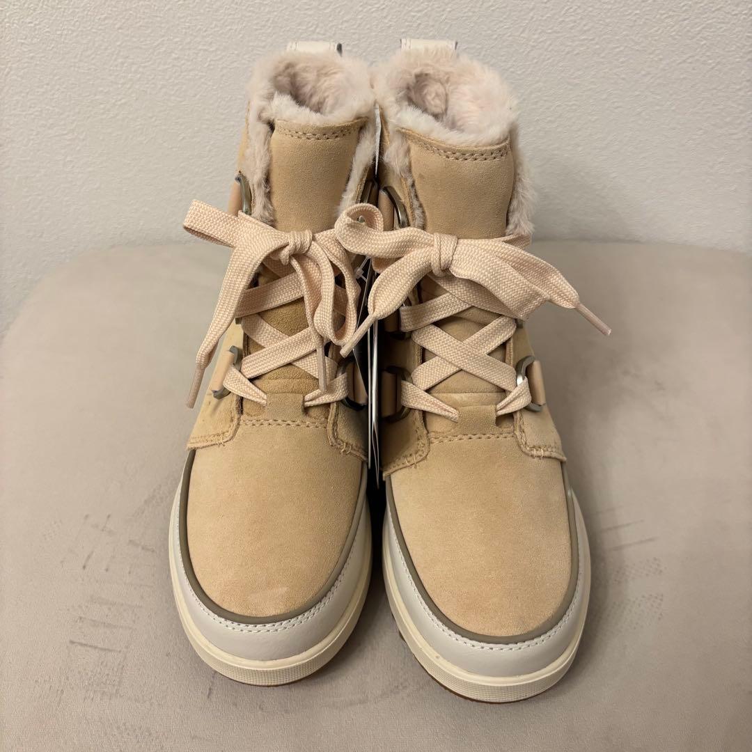 新品タグ付き☆SOREL 防水 23cm ベージュムートンブーツ冬雨用 - メルカリ