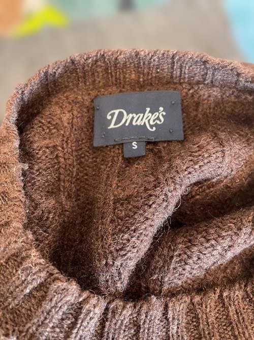 ドレイクス Drake's シェットランドニット ケーブルニット