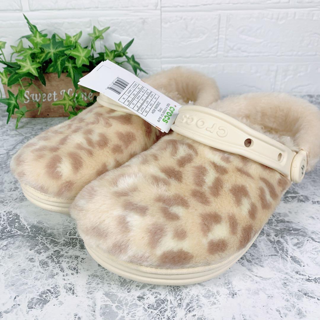 【完売品】きゃりーぱみゅぱみゅ × クロックス ファー レオパード 23cm クロックスがきゃりーぱみゅぱみゅとコラボ、フェイクファーを用いた