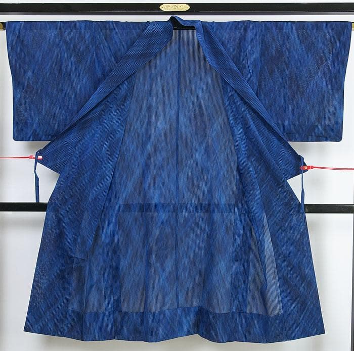 道中着 塵除け ロング丈 単衣～夏物 紋紗 裄丈68.5cm 正絹 12409