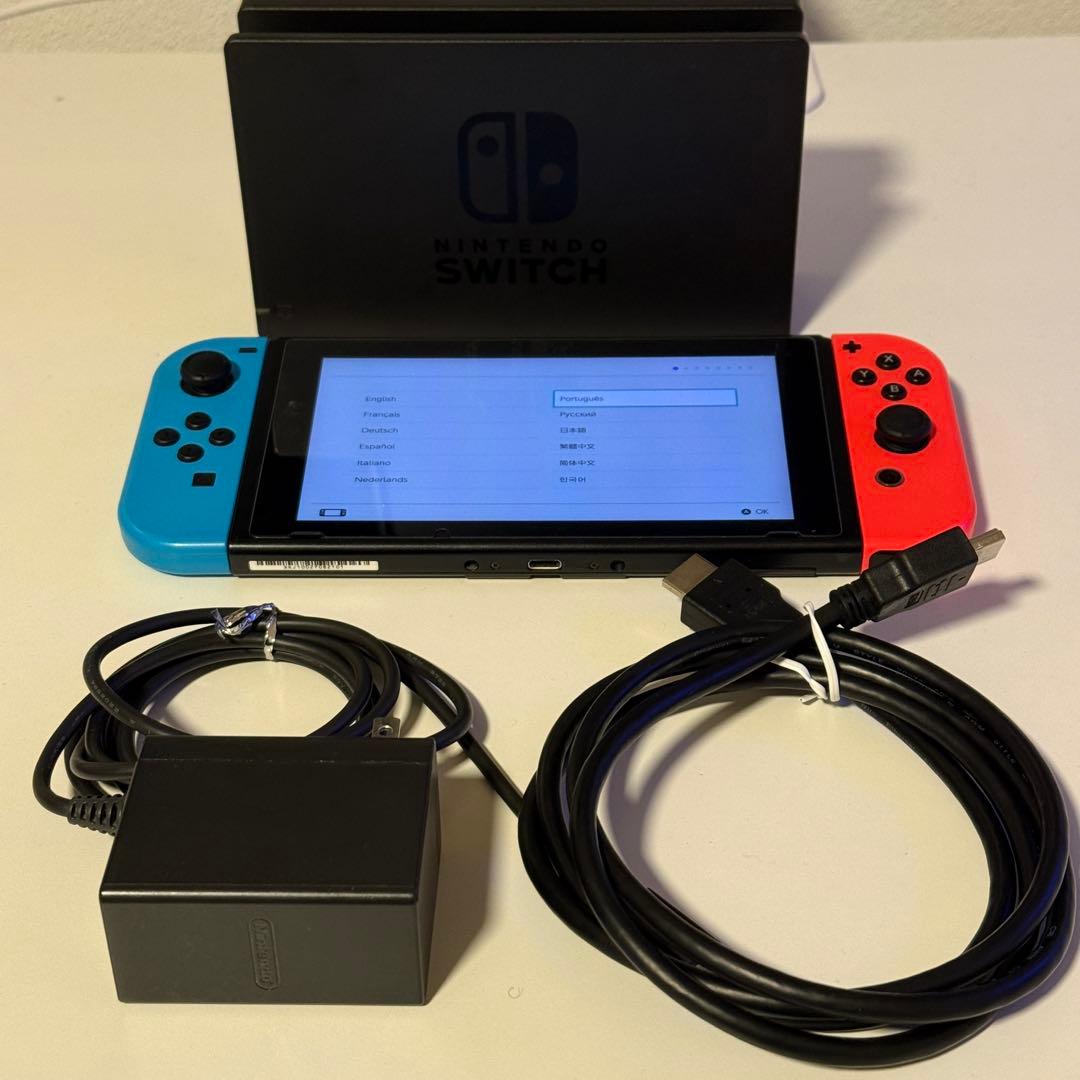 Nintendo Switch 本体 青/赤 Joy-Con ドック付き - メルカリ