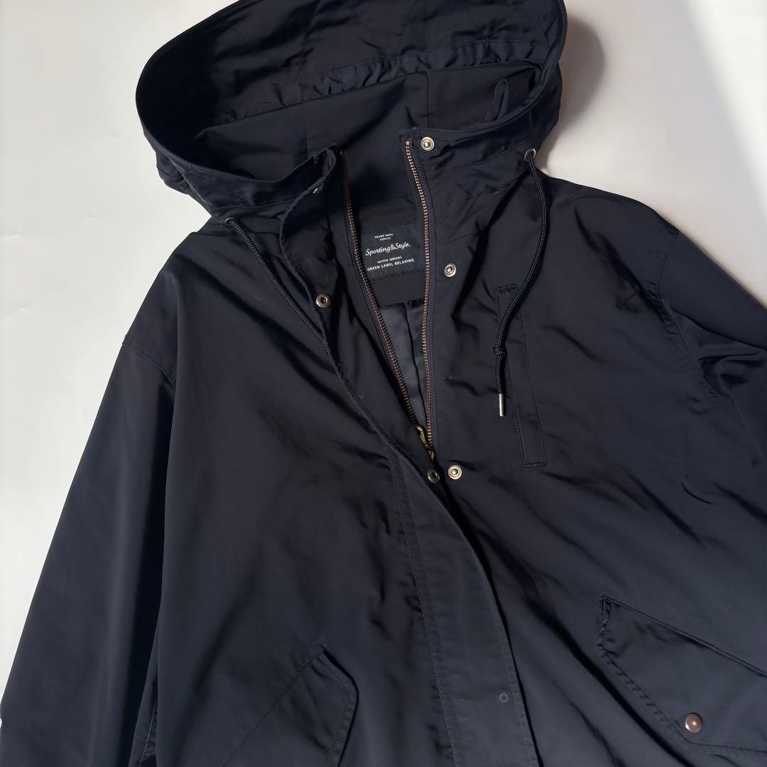 グリーンレーベルリラクシング 撥水 モッズコート ネイビー 36 - メルカリ