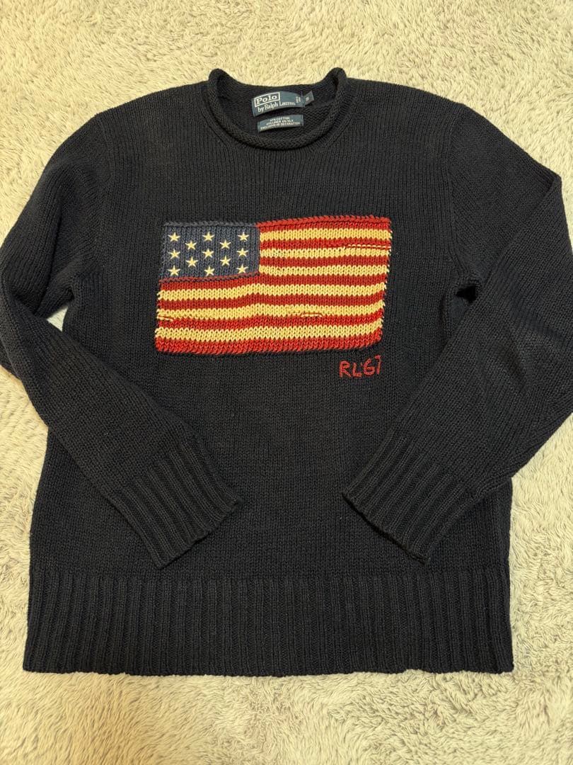 2枚セット ラルフローレン アメリカ 国旗 ニット アイコニック 星条旗