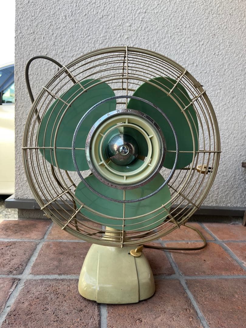 昭和レトロ】早川電気工業（現シャープ） 扇風機 ミントグリーン 動作