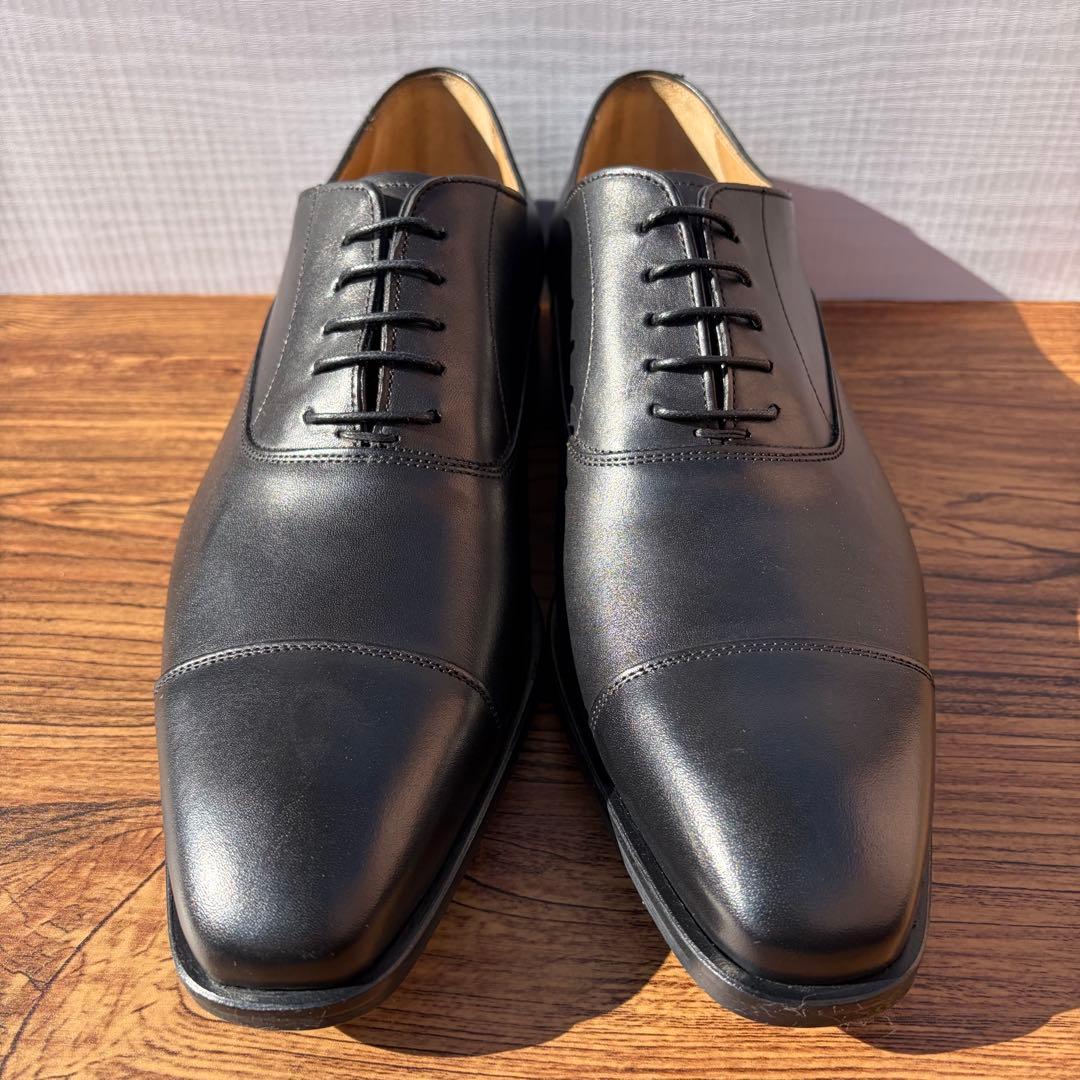 展示品】バーニーズニューヨーク ストレートチップ 27cm 黒 内羽根