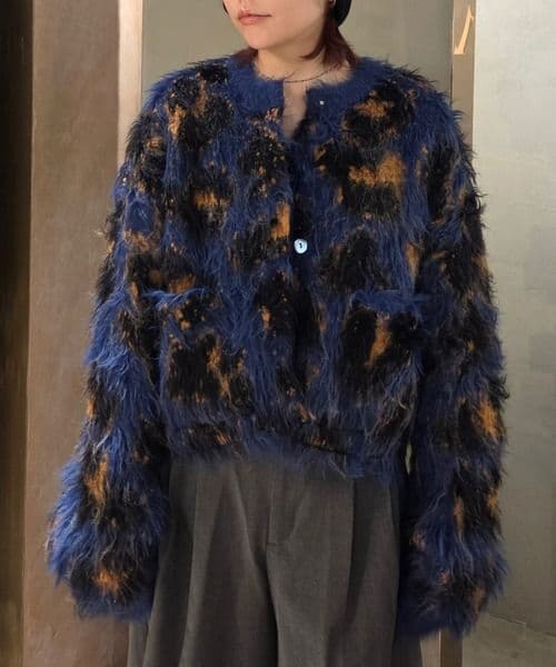 AmeriVINTAGE ANIMAL SHAGGY KNIT CARDIGAN - メルカリ