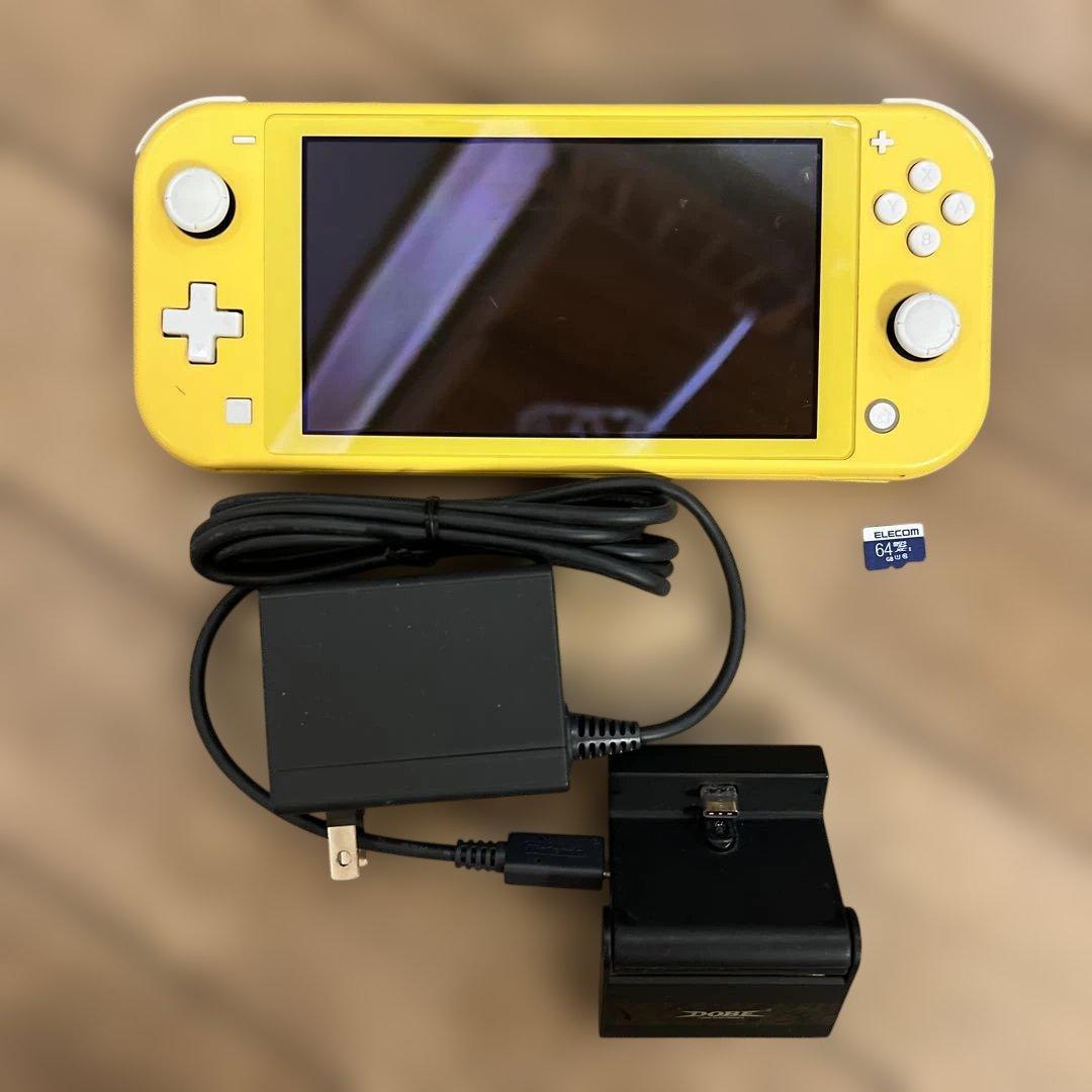 ニンテンドースイッチLite 本体 充電器 64GB microSD付　箱無し Nintendo Switch Lite 本体【 充電ケーブル付 】選べるカラー
