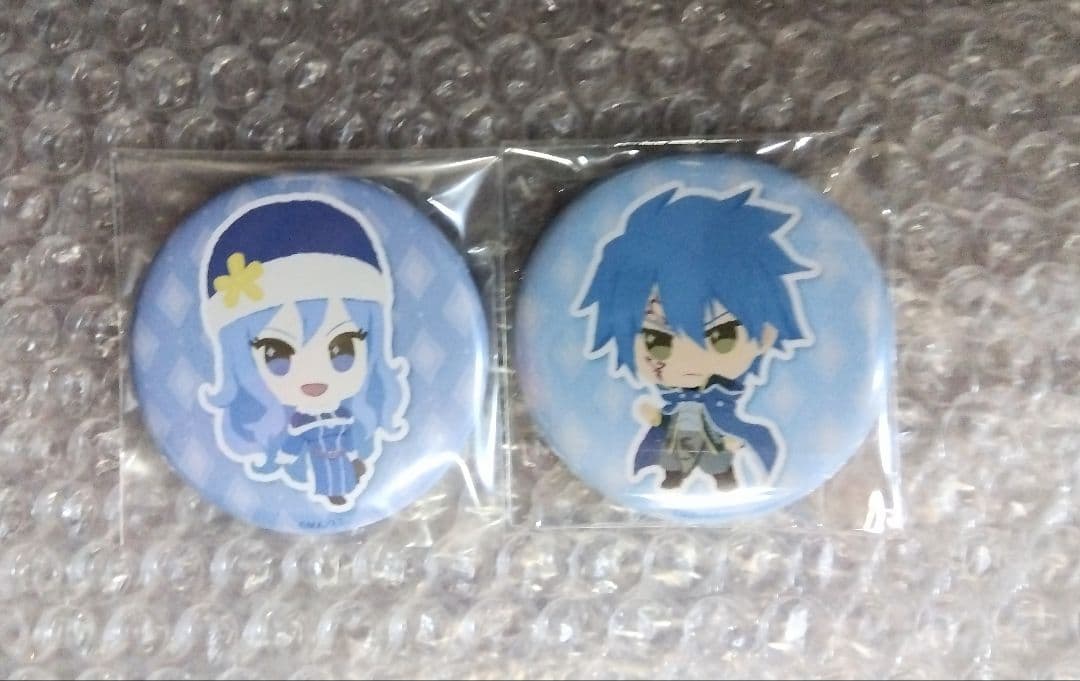 フェアリーテイル ふわぽに 缶バッジ ジュビア、ジェラールセット