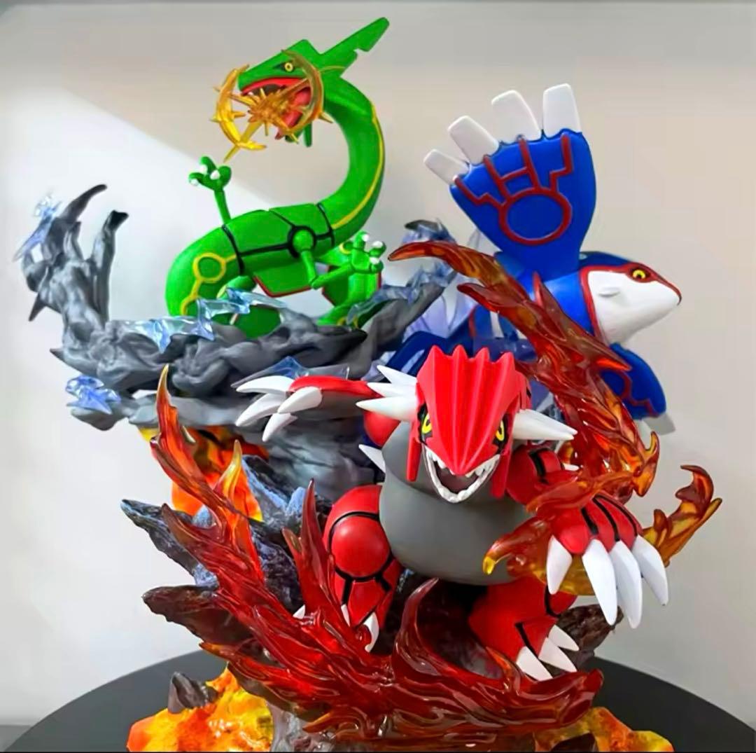 35cm ポケモン レックウザ グラードン カイオーガ フィギュア - メルカリ