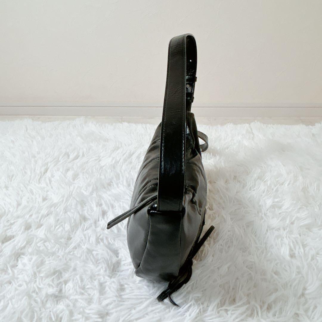 matin kim リボン バッグ ワンショルダー ハーフムーン black - メルカリ