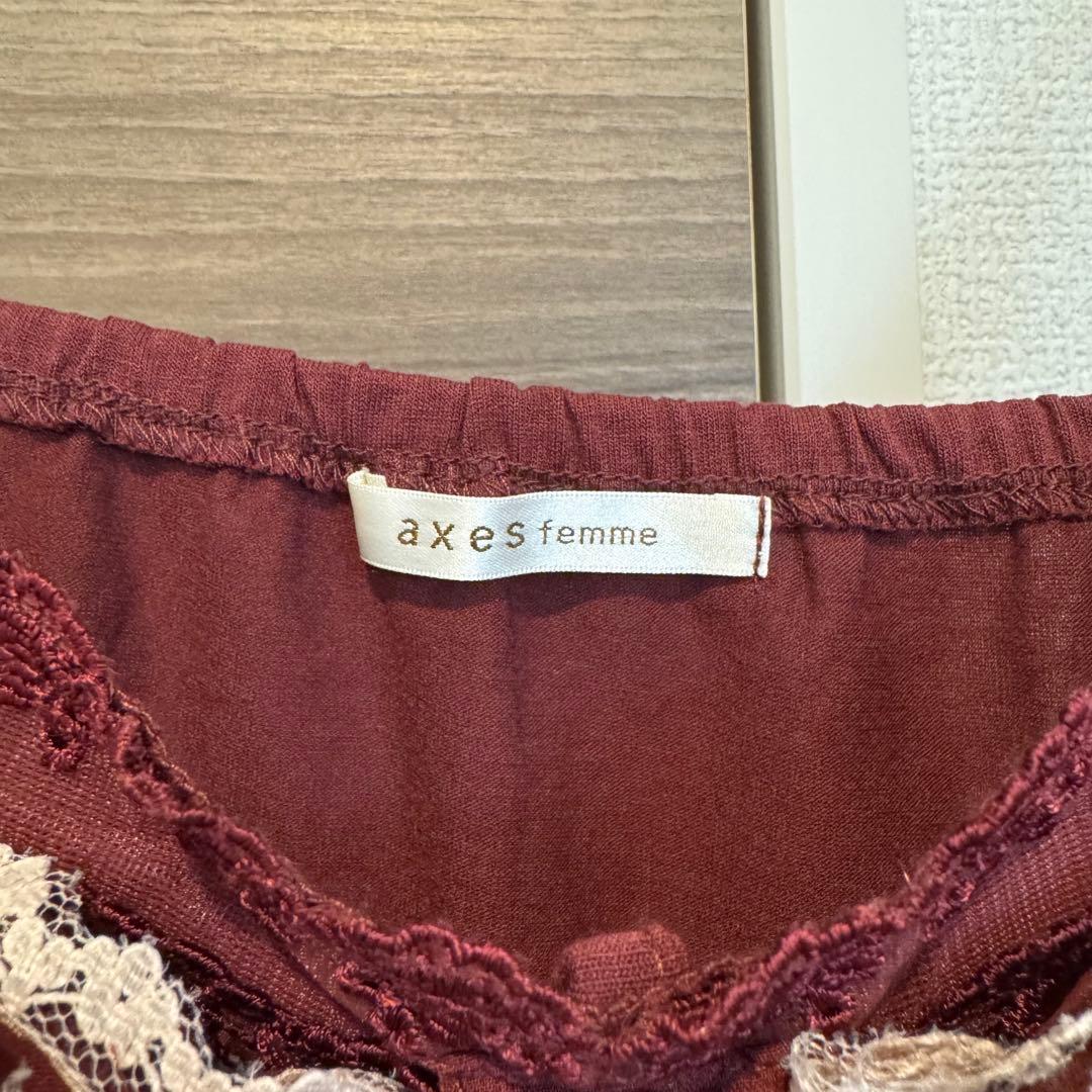 希少】00s 美品 axes femme ビッグ リボン キャミソール 赤 M - メルカリ