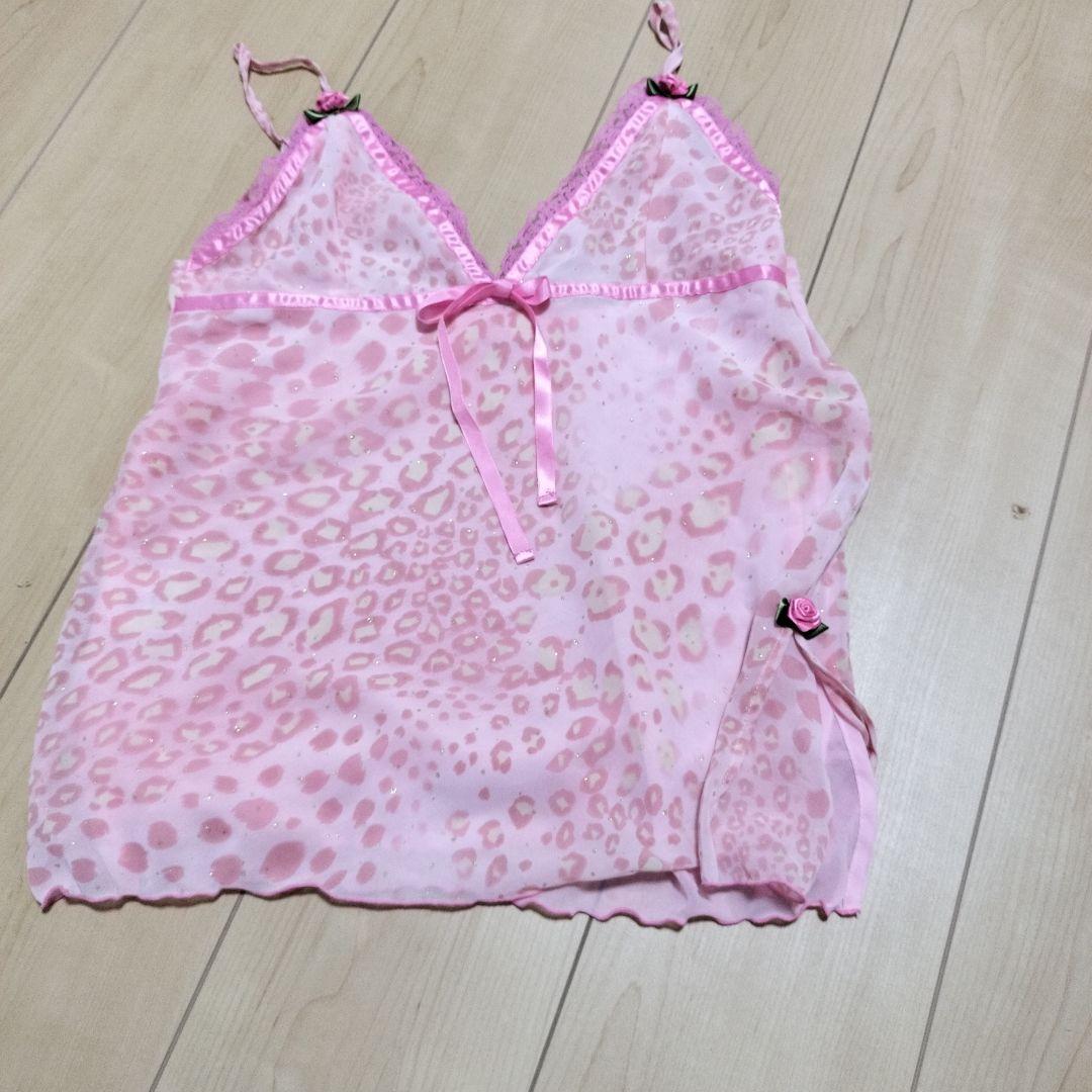 MA＊RS ピンク ヒョウ柄 シフォン キャミソール Sugargloss - メルカリ