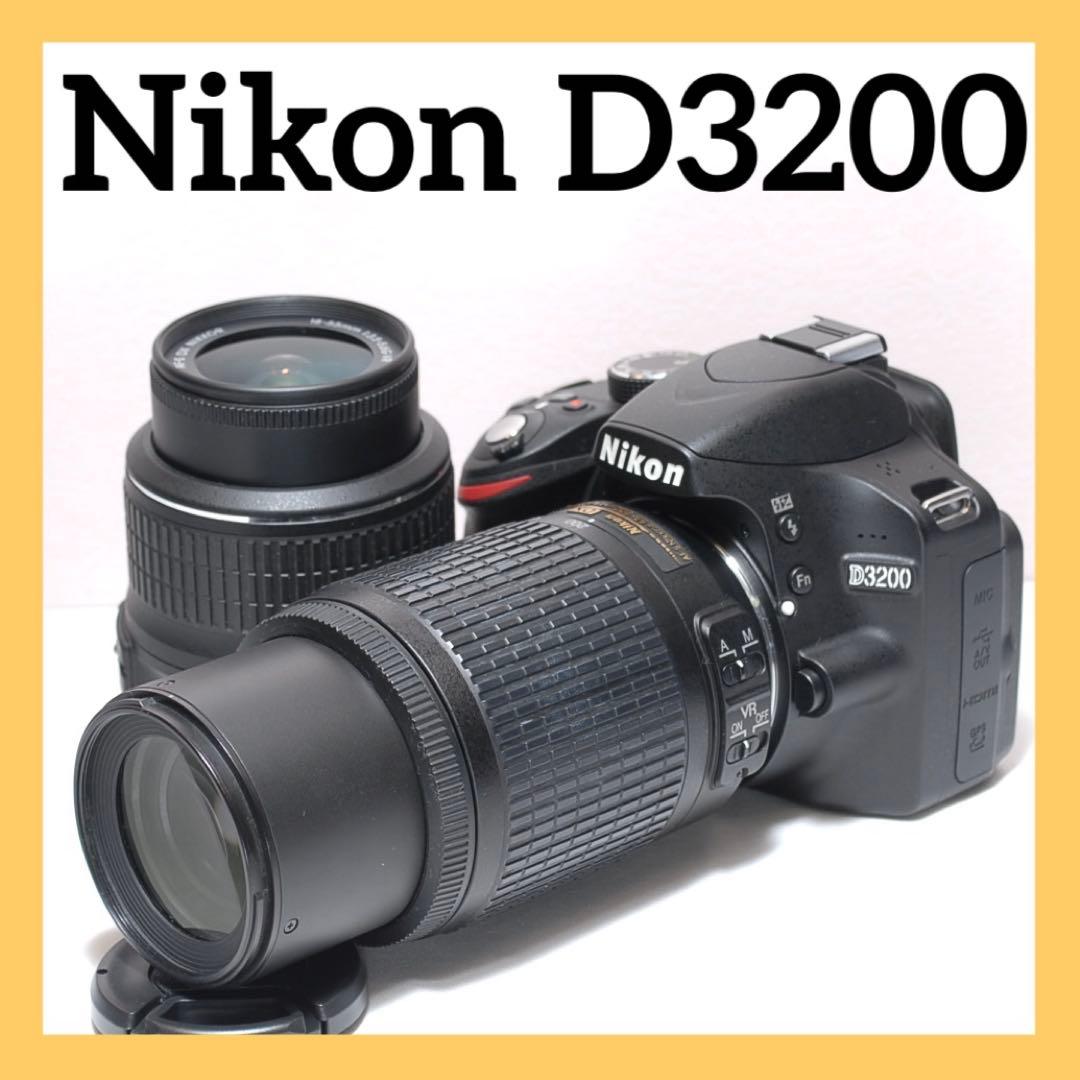 美品✨スポーツ観戦におすすめ✨Nikon D3200✨ダブルレンズ✨ニコン Nikon - 美品✨スポーツ観戦におすすめ✨Nikon D3200✨ダブルレンズ