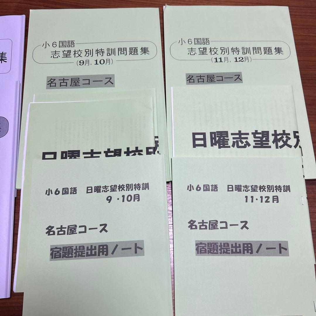 浜学園名古屋コース 国語 6年日曜志望校特訓 入試直前特訓問題集 通年
