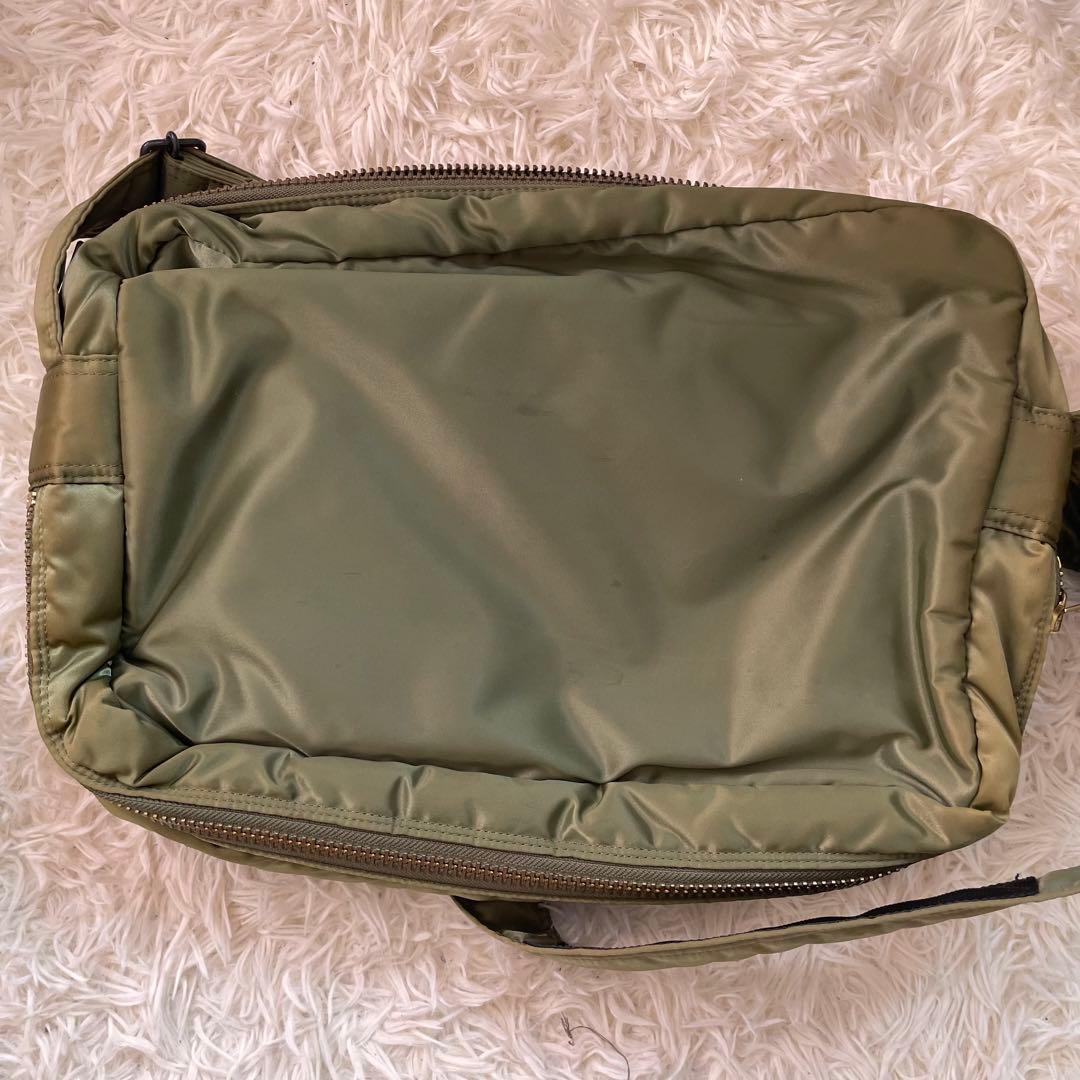 PORTER タンカー セージグリーン 二層 ショルダーバッグ ポーター