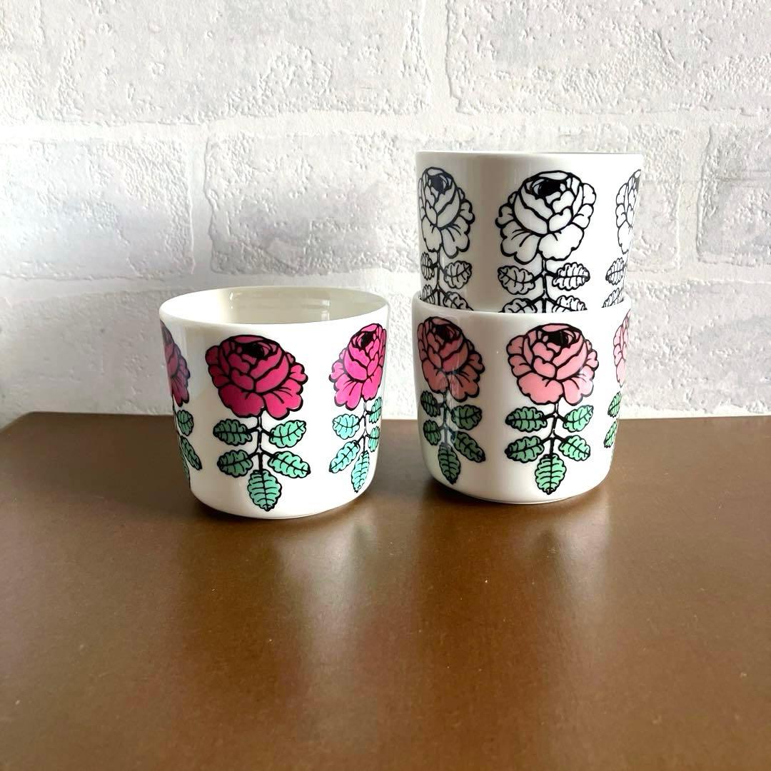 marimekkoマリメッコ Vihkiruusuヴィヒキルース ラテマグセット - メルカリ