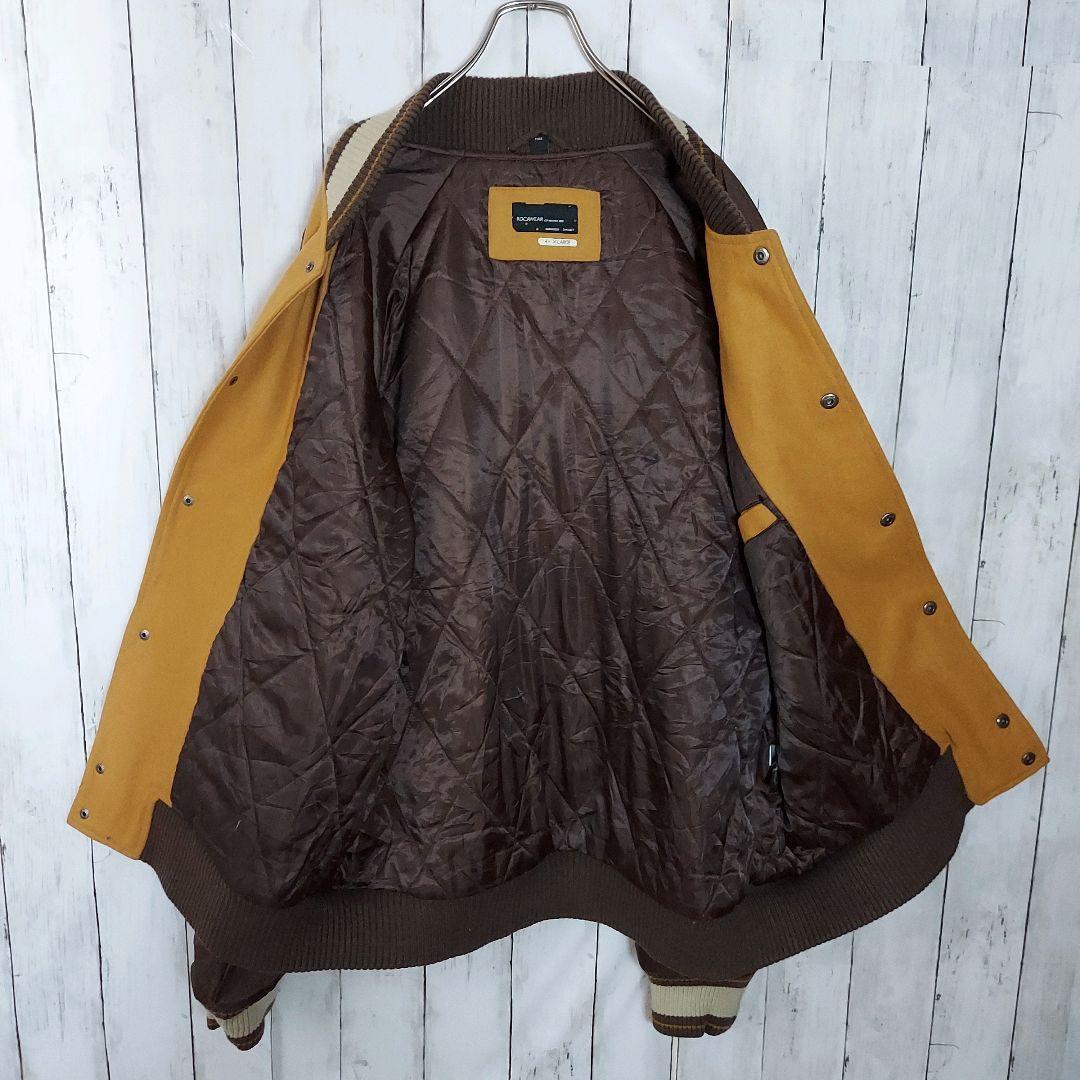 ROCAWEAR】ロカウェア 背面ロゴ スタジャン エルボーパッチ 2XL相当