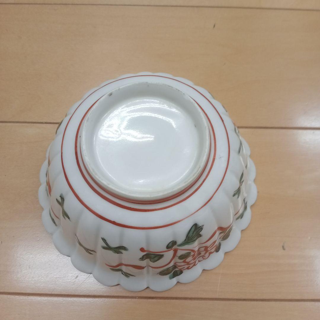 古伊万里 李朝 朝鮮陶器 伊万里 輪華鉢色絵 鳥の図 アンティーク伊万里