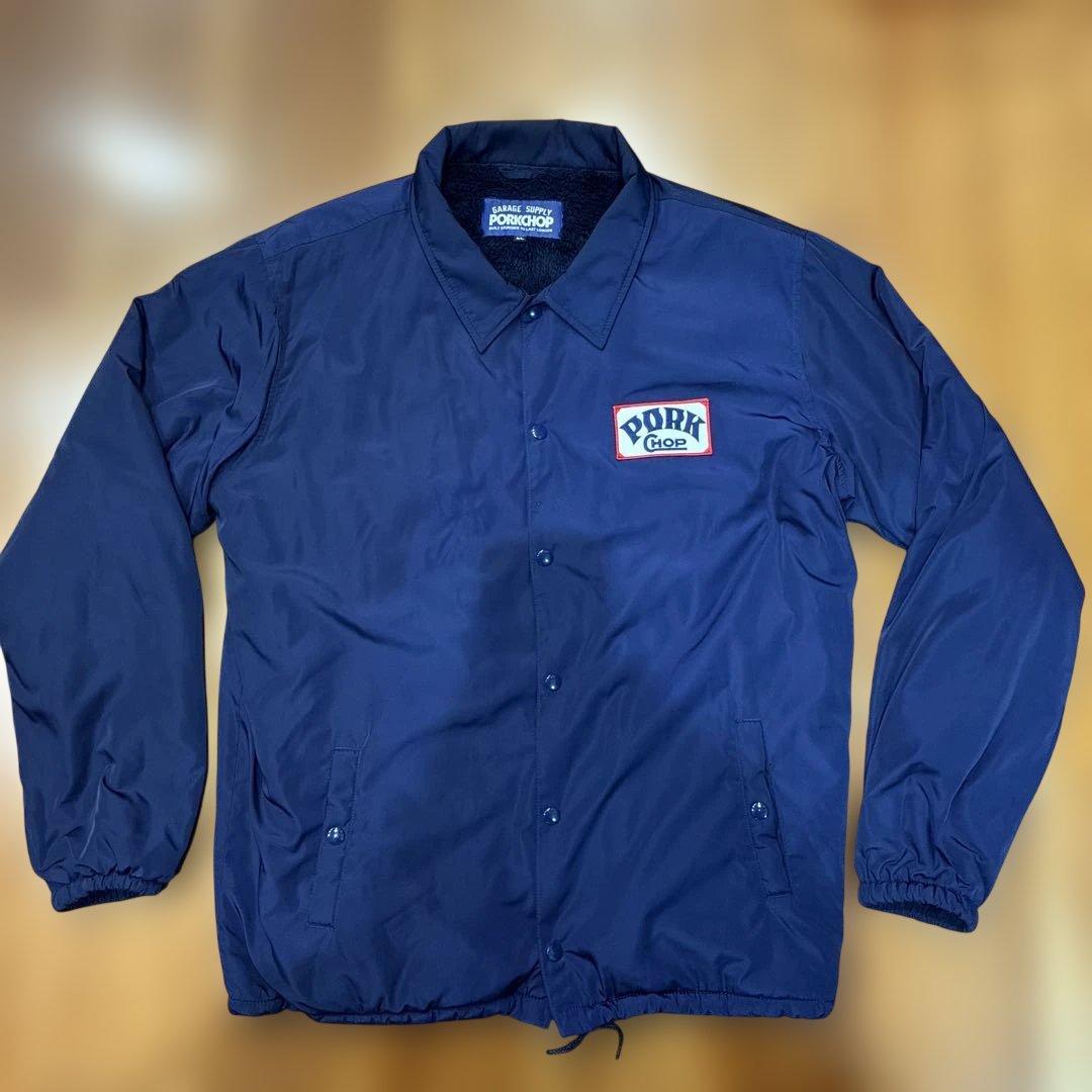 PORKCHOP ポークチョップ ボアコーチジャケット XL ネイビー - メルカリ