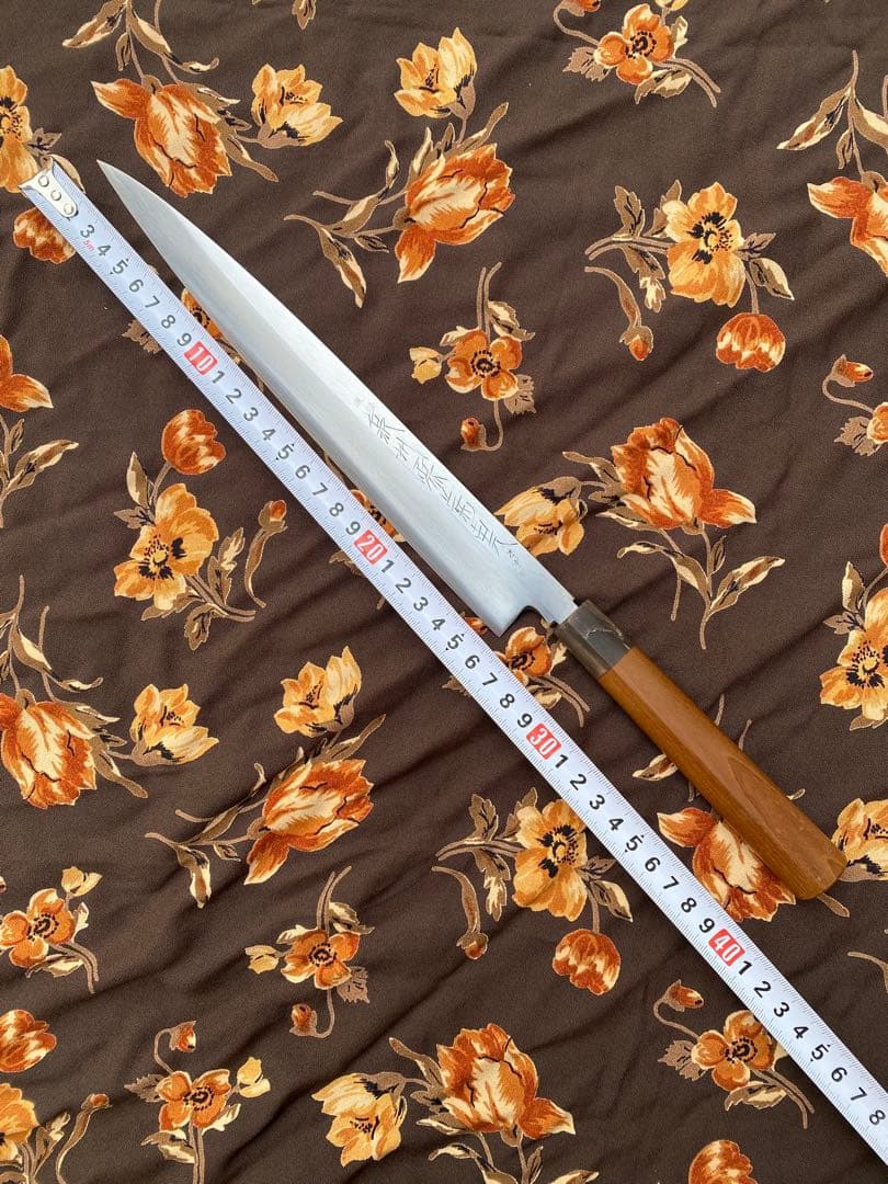 堺 泉州源菊虎 本鍛錬 極上 ダマスカス 刺身包丁 柳刃包丁 左利き用 鞘