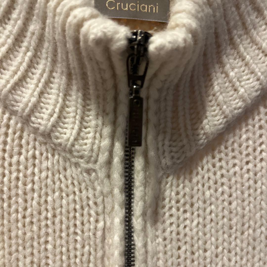 Cruciani クルチアーニ ウール ジップアップニット ドライバーズニット