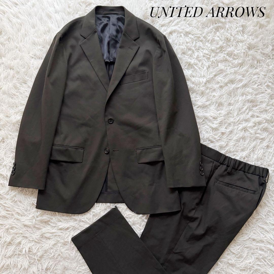 UNITED ARROWS セットアップスーツ カーキ ストレッチ Mサイズ - メルカリ