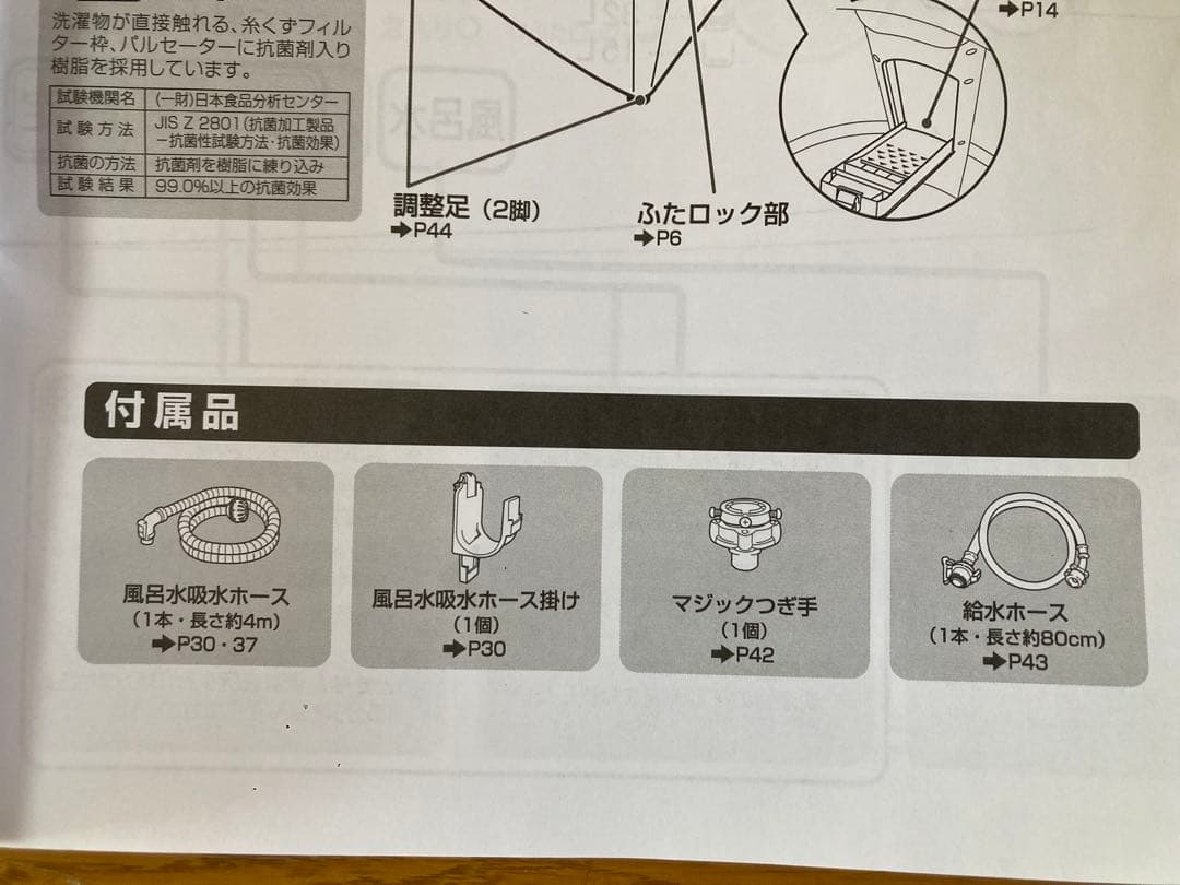 AQUA/全自動洗濯機 ホワイト AQW-V7M-W 7.0kg（清掃済み）