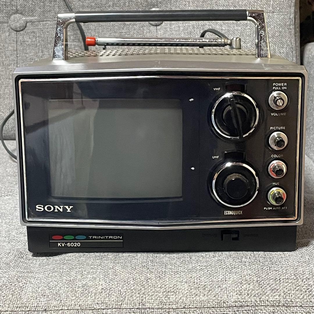 SONY トリニトロン ポータブルテレビ KV-6020 昭和レトロ ジャンク www